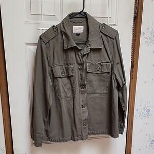 Universal Thread Green Utility Jacket with Epaulettes